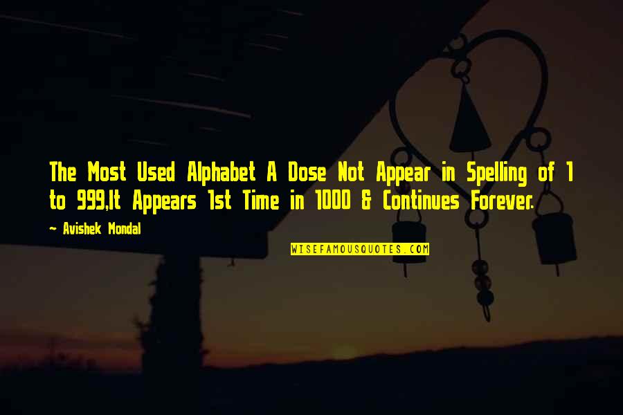 Dose Quotes By Avishek Mondal: The Most Used Alphabet A Dose Not Appear Dose Quotes By Avishek Mondal: The Most Used Alphabet A Dose Not Appear