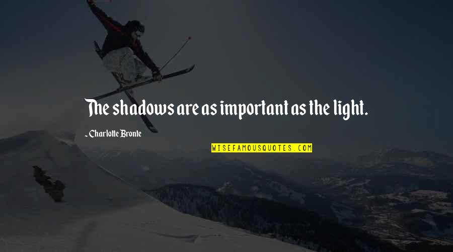 Dosent Patreon Quotes By Charlotte Bronte: The shadows are as important as the light.