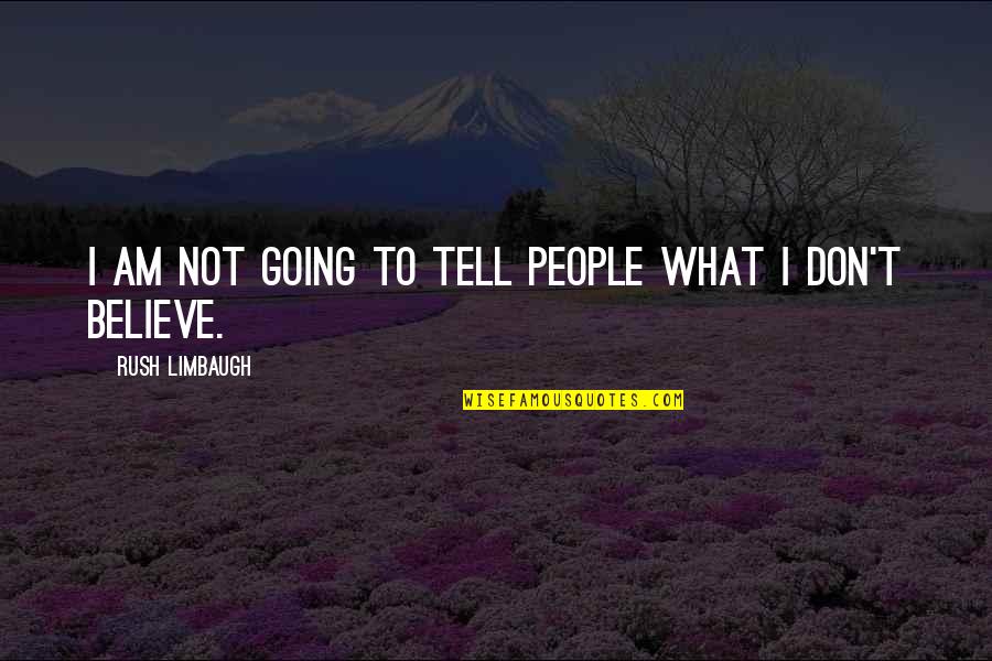 Dosti Ki Qadar Quotes By Rush Limbaugh: I am not going to tell people what