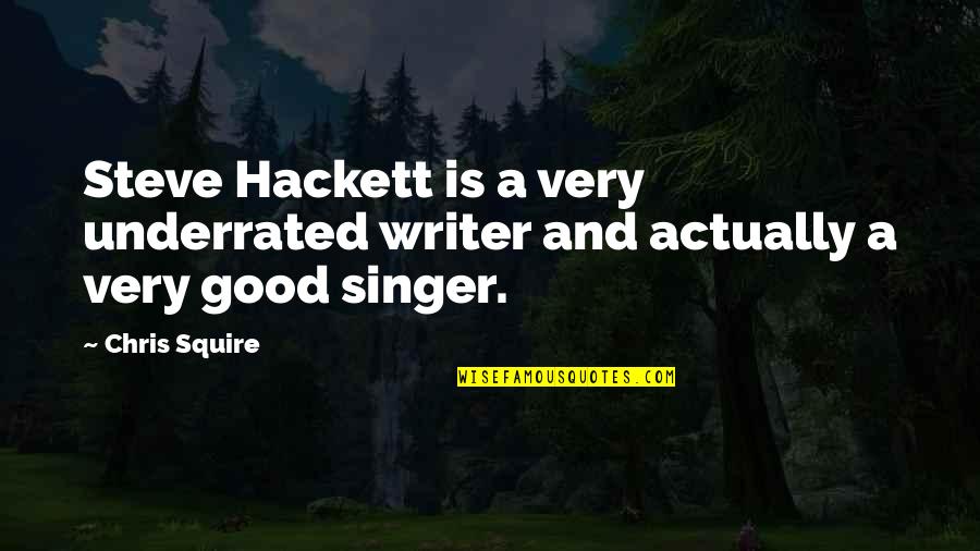 Doted Quotes By Chris Squire: Steve Hackett is a very underrated writer and