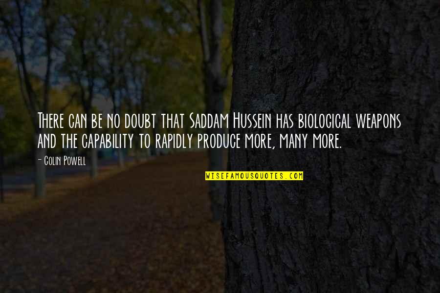 Dottellis Quotes By Colin Powell: There can be no doubt that Saddam Hussein Dottellis Quotes By Colin Powell: There can be no doubt that Saddam Hussein