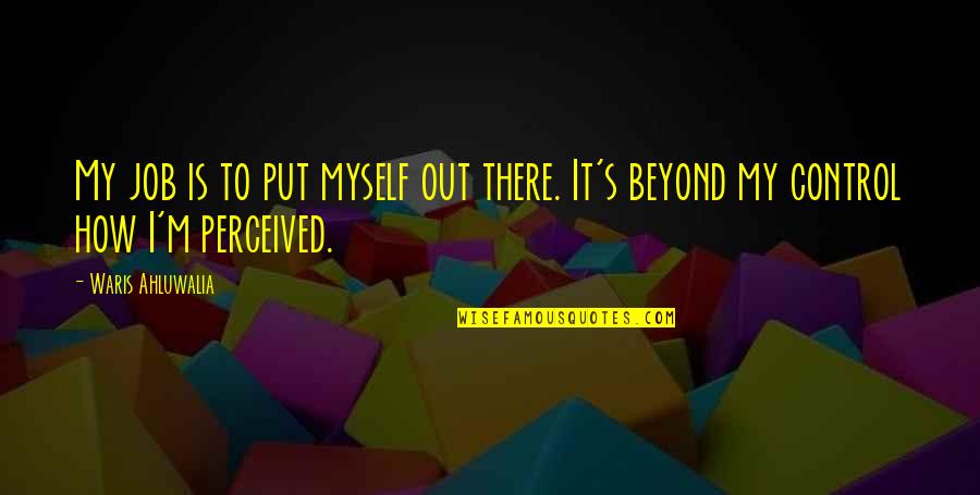 Dotzel George Quotes By Waris Ahluwalia: My job is to put myself out there.