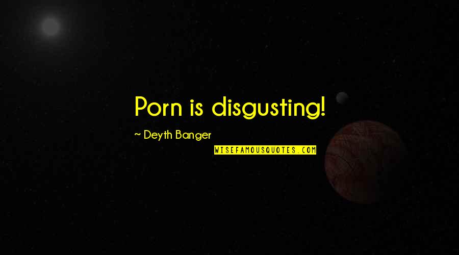 Double Bladed Staff Quotes By Deyth Banger: Porn is disgusting!
