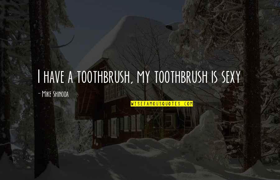 Double Glazing Quotes By Mike Shinoda: I have a toothbrush, my toothbrush is sexy