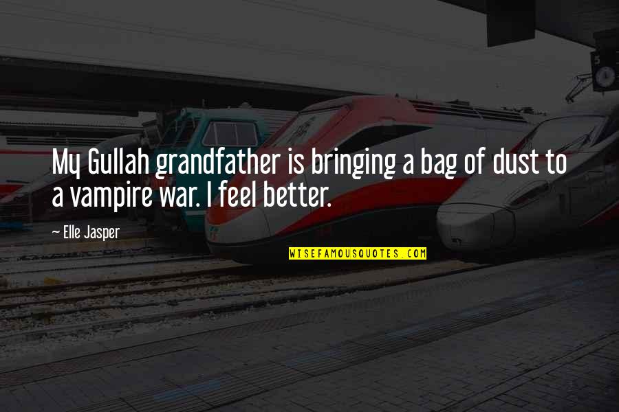 Double Nationality Quotes By Elle Jasper: My Gullah grandfather is bringing a bag of