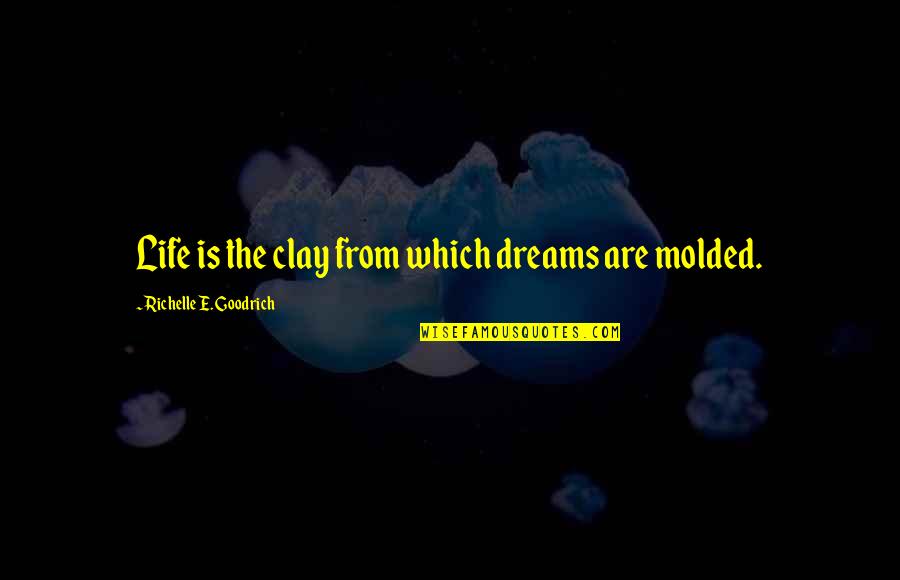 Double Plus Good Quote Quotes By Richelle E. Goodrich: Life is the clay from which dreams are