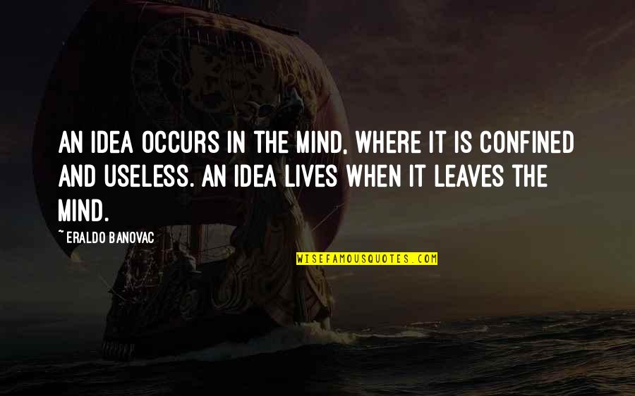 Double Portion Quotes By Eraldo Banovac: An idea occurs in the mind, where it