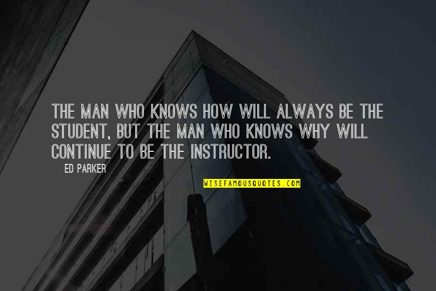 Doubtful Husband Quotes By Ed Parker: The man who knows how will always be