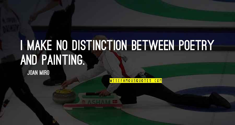 Doubtful Quotes And Quotes By Joan Miro: I make no distinction between poetry and painting.