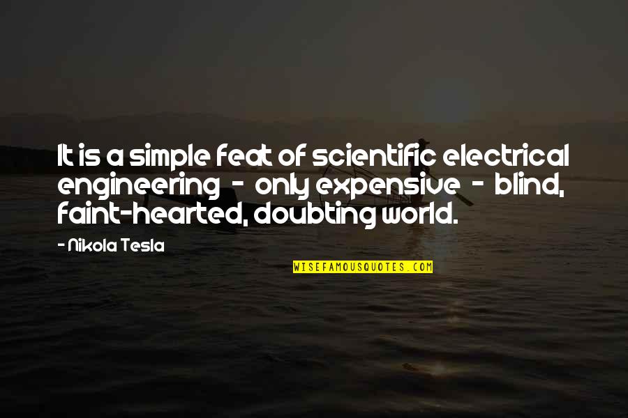 Doubting's Quotes By Nikola Tesla: It is a simple feat of scientific electrical