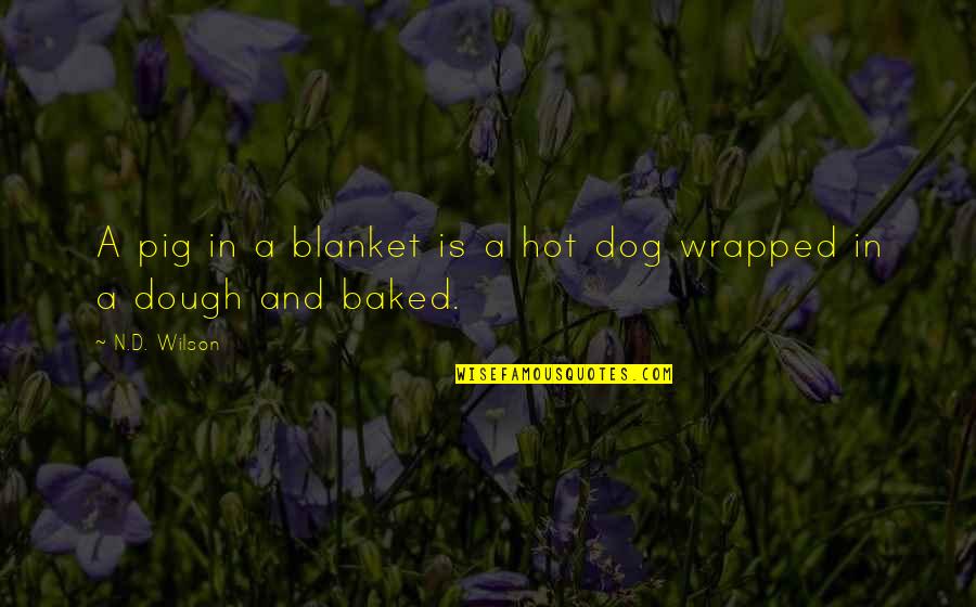 Dough Quotes By N.D. Wilson: A pig in a blanket is a hot