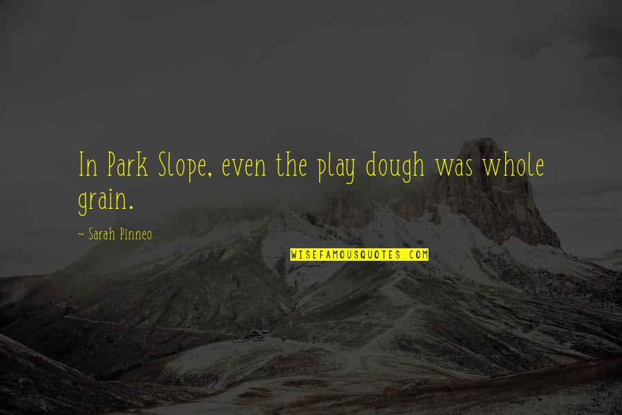 Dough Quotes By Sarah Pinneo: In Park Slope, even the play dough was Dough Quotes By Sarah Pinneo: In Park Slope, even the play dough was