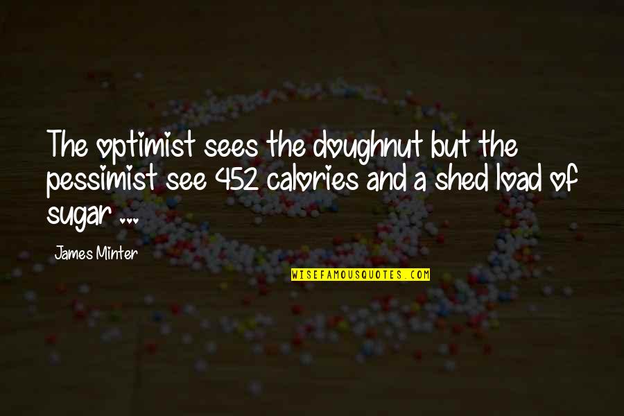 Doughnut Quotes By James Minter: The optimist sees the doughnut but the pessimist