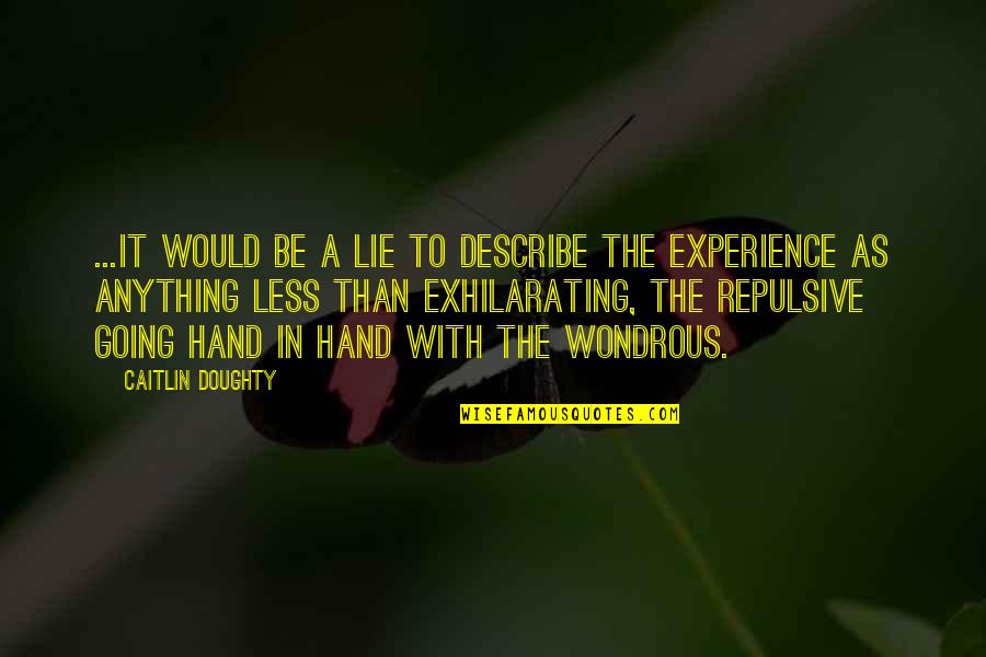 Doughty Quotes By Caitlin Doughty: ...it would be a lie to describe the