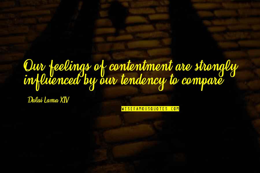 Douglas Rushkoff Present Shock Quotes By Dalai Lama XIV: Our feelings of contentment are strongly influenced by