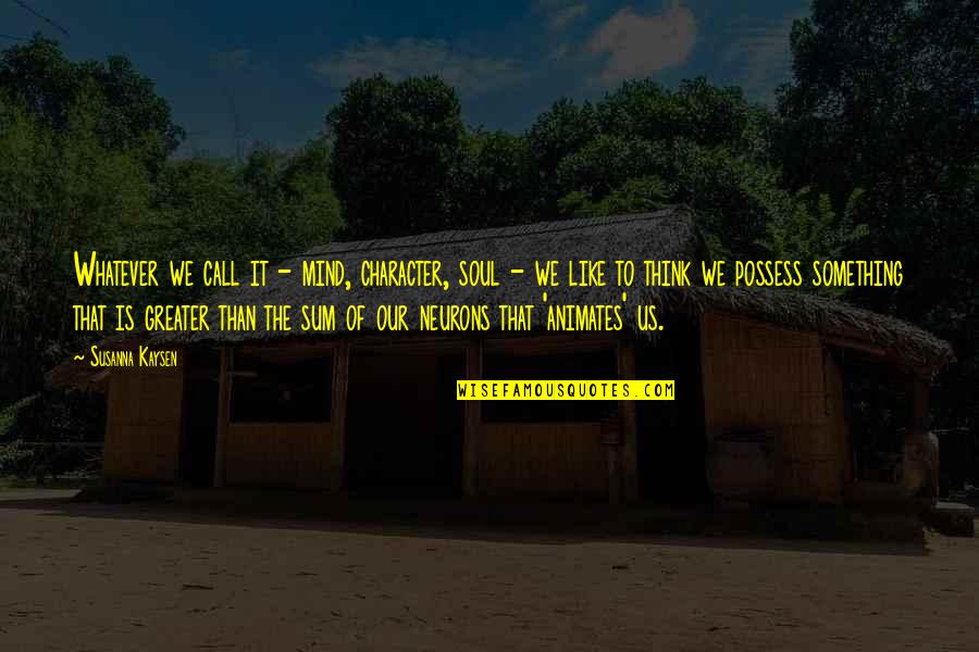 Douhet Quotes By Susanna Kaysen: Whatever we call it - mind, character, soul Douhet Quotes By Susanna Kaysen: Whatever we call it - mind, character, soul