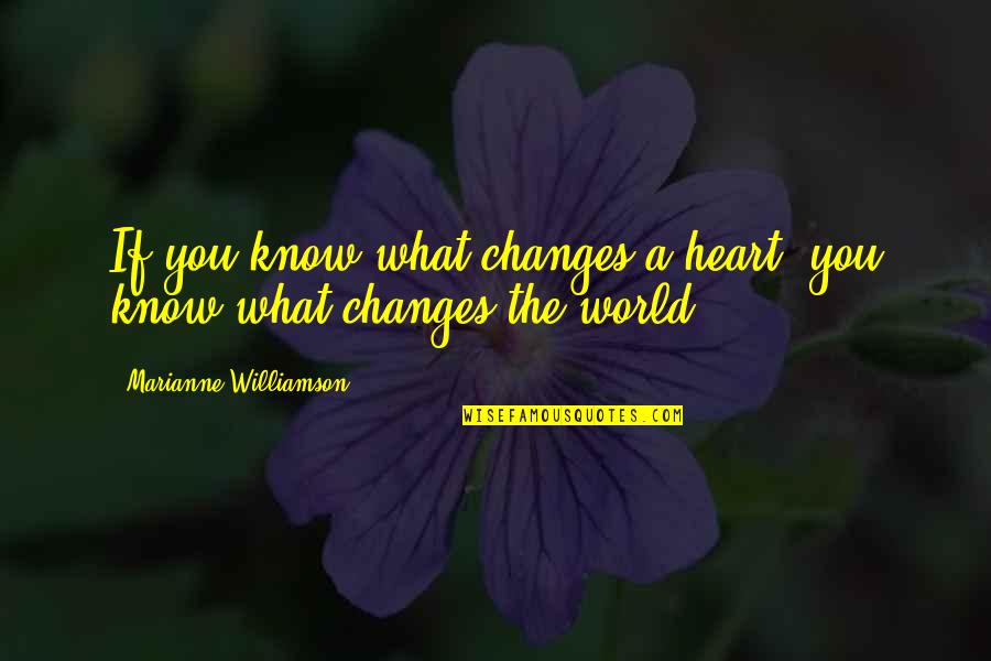 Doukhobor History Quotes By Marianne Williamson: If you know what changes a heart, you Doukhobor History Quotes By Marianne Williamson: If you know what changes a heart, you