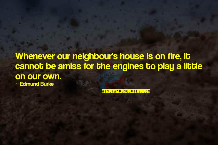 Doul Quotes By Edmund Burke: Whenever our neighbour's house is on fire, it