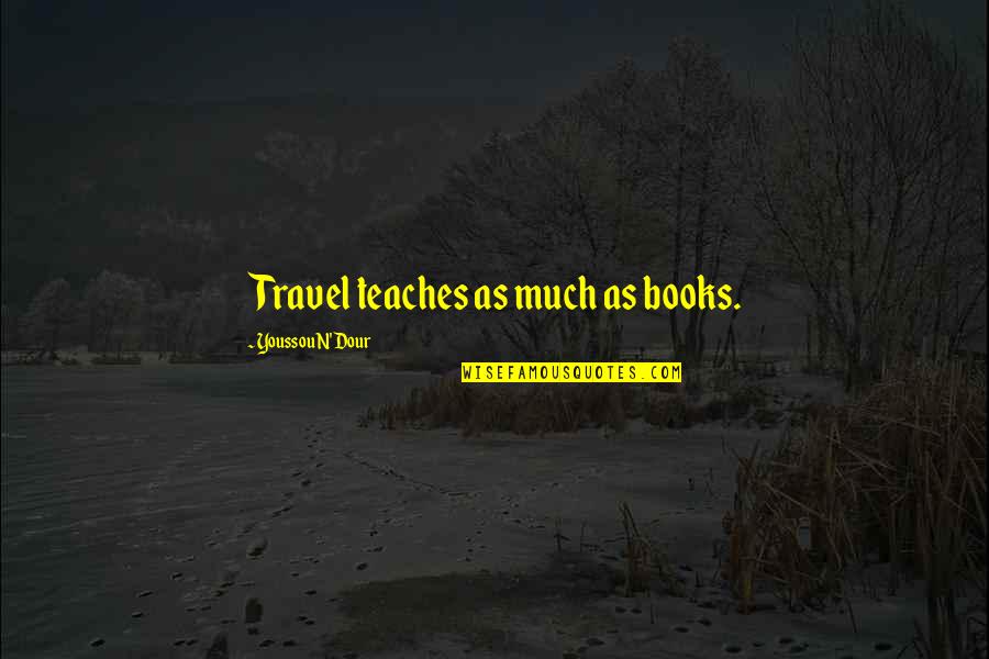 Dour Quotes By Youssou N'Dour: Travel teaches as much as books.