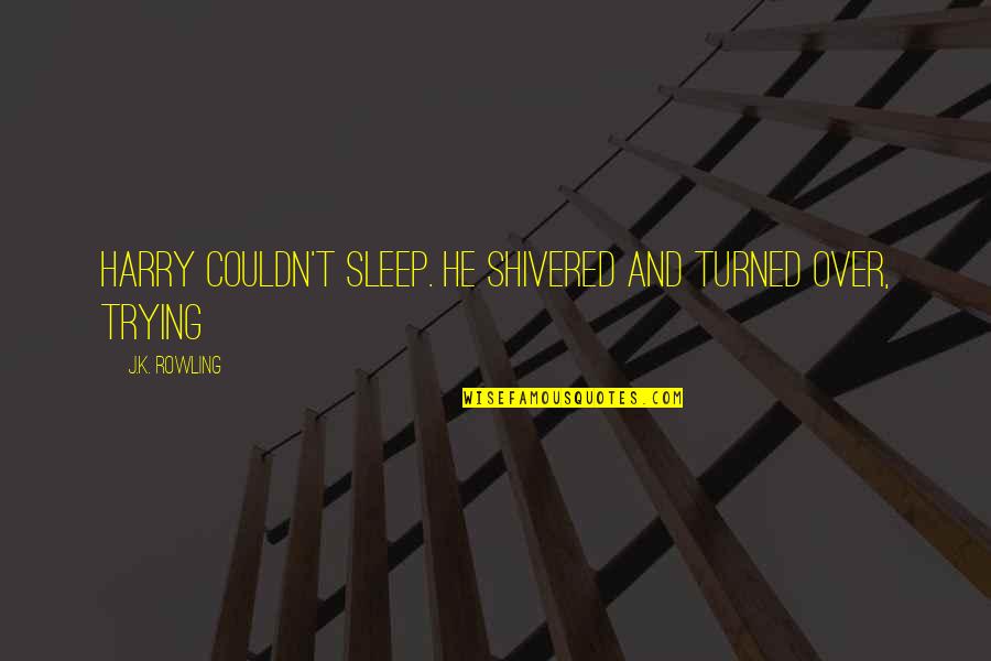 Dourif Actress Quotes By J.K. Rowling: Harry couldn't sleep. He shivered and turned over,