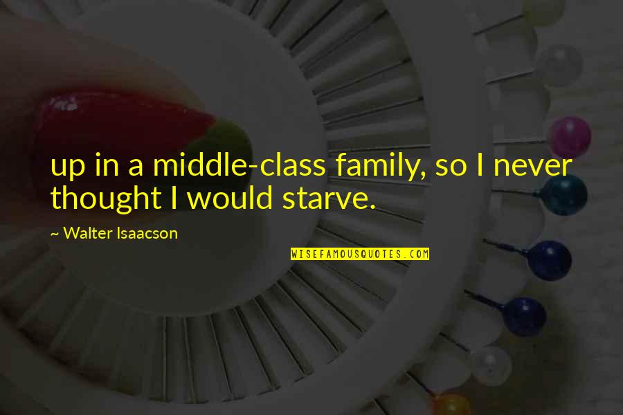Douteux Synonyme Quotes By Walter Isaacson: up in a middle-class family, so I never Douteux Synonyme Quotes By Walter Isaacson: up in a middle-class family, so I never