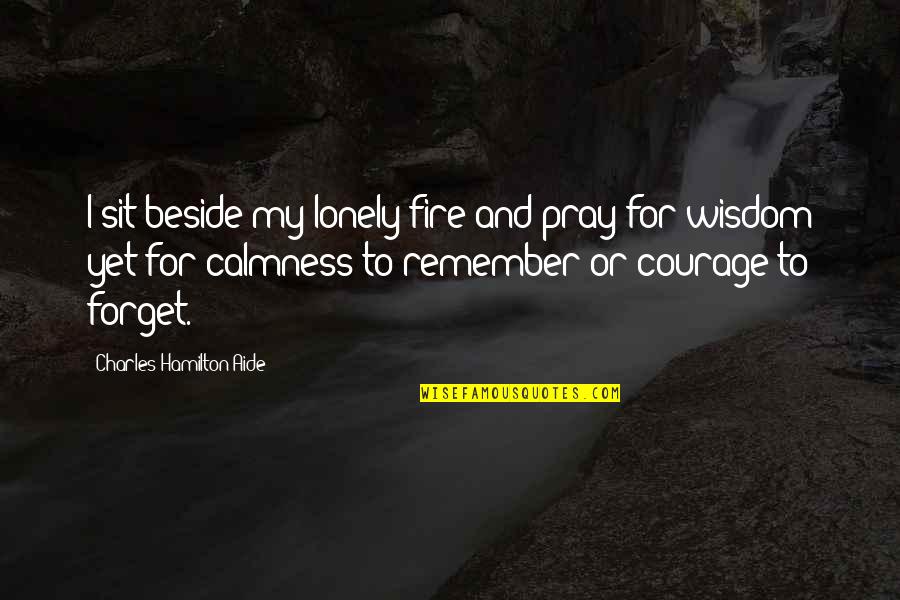 Doutrinas Significado Quotes By Charles Hamilton Aide: I sit beside my lonely fire and pray