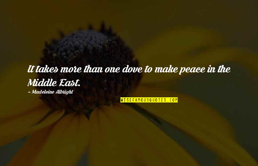 Dove Quotes By Madeleine Albright: It takes more than one dove to make