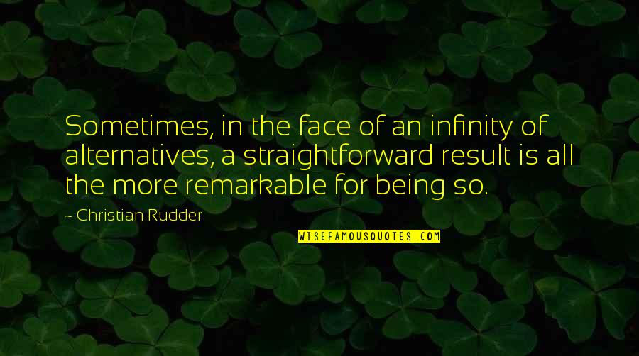 Dovecote Westport Quotes By Christian Rudder: Sometimes, in the face of an infinity of Dovecote Westport Quotes By Christian Rudder: Sometimes, in the face of an infinity of