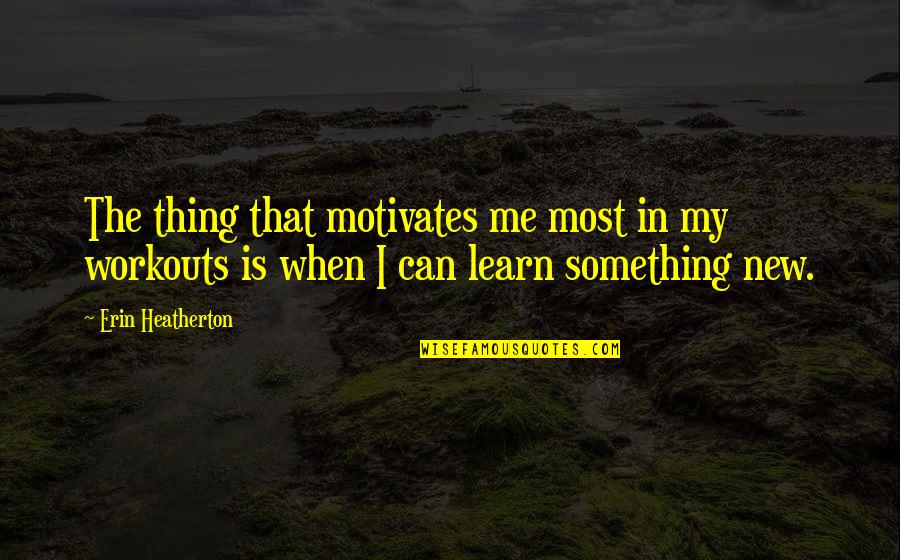 Dovetailed By Design Quotes By Erin Heatherton: The thing that motivates me most in my