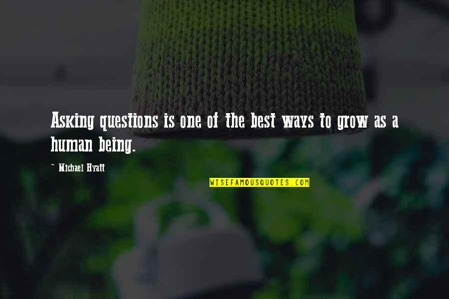 Dovetailed Crossword Quotes By Michael Hyatt: Asking questions is one of the best ways