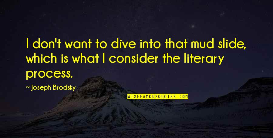 Dovie Carter Quotes By Joseph Brodsky: I don't want to dive into that mud Dovie Carter Quotes By Joseph Brodsky: I don't want to dive into that mud