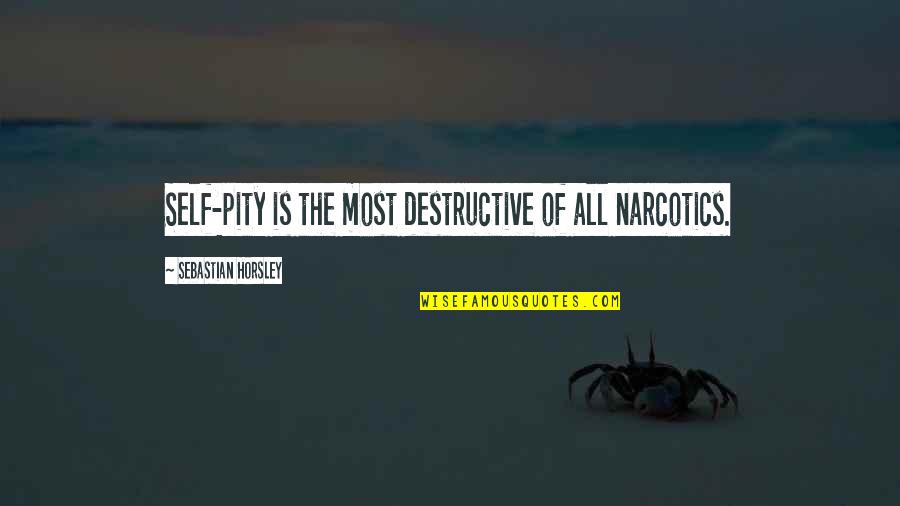 Dovremmo Quotes By Sebastian Horsley: Self-pity is the most destructive of all narcotics.