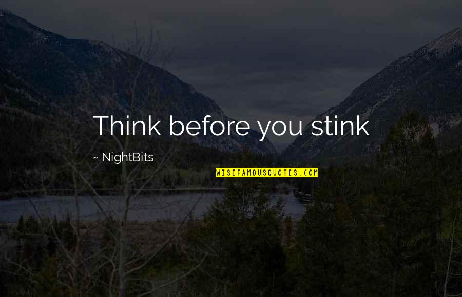 Dow Components Quotes By NightBits: Think before you stink