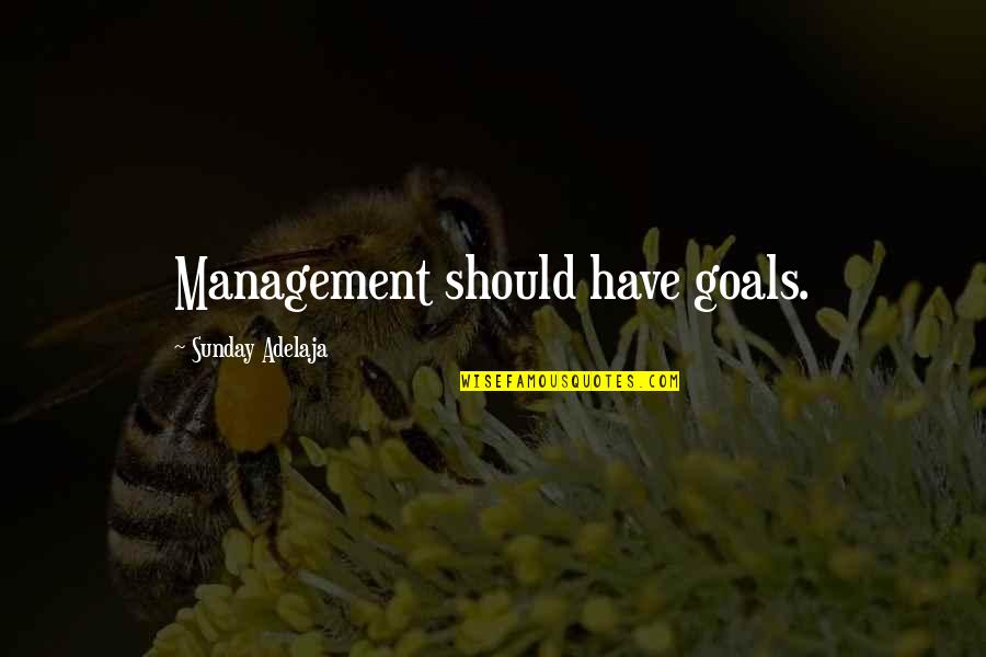 Dowhy Poland Quotes By Sunday Adelaja: Management should have goals. Dowhy Poland Quotes By Sunday Adelaja: Management should have goals.
