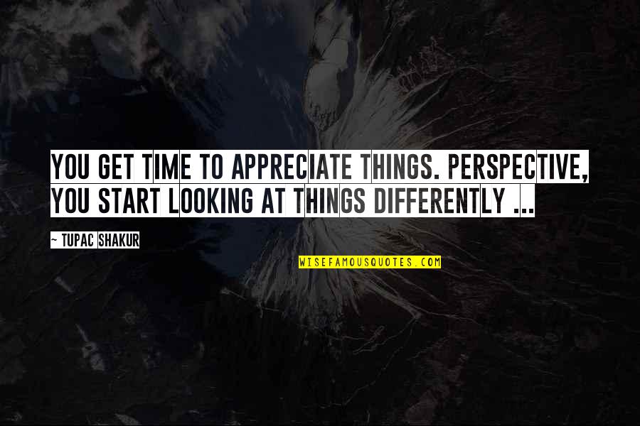 Dowlings Quotes By Tupac Shakur: You get time to appreciate things. Perspective, you