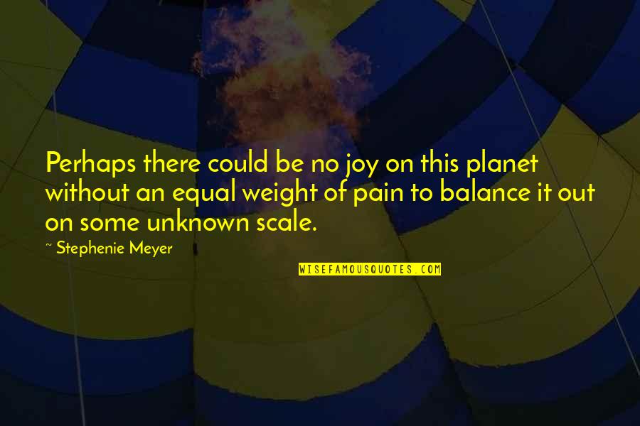 Down Hearted Quotes By Stephenie Meyer: Perhaps there could be no joy on this