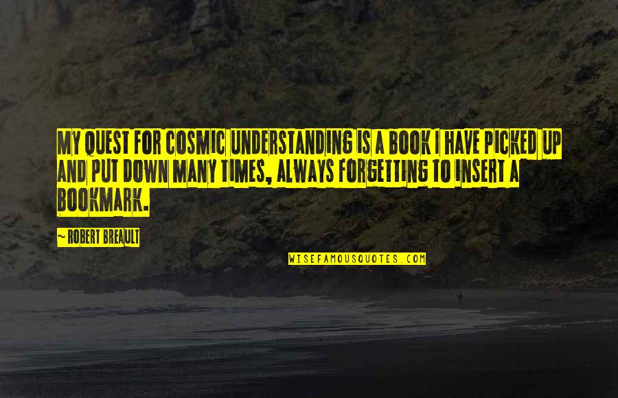 Down Times In Life Quotes By Robert Breault: My quest for cosmic understanding is a book