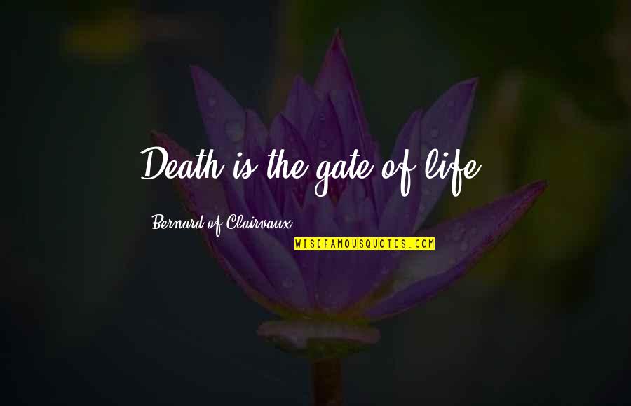 Downhills High Movie Quotes By Bernard Of Clairvaux: Death is the gate of life.