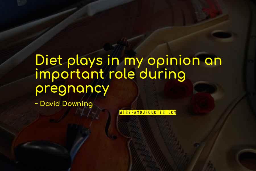 Downing Quotes By David Downing: Diet plays in my opinion an important role