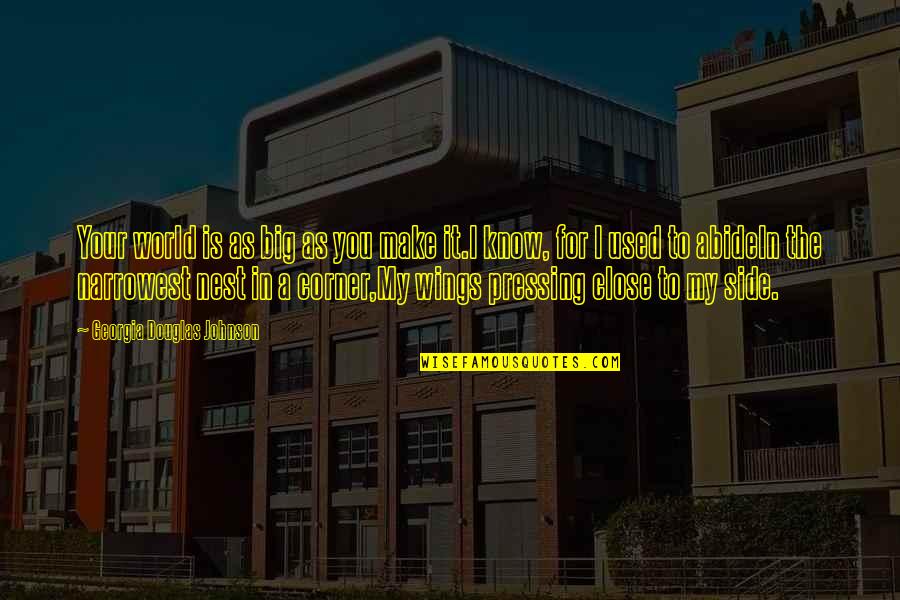 Download Foto Quotes By Georgia Douglas Johnson: Your world is as big as you make Download Foto Quotes By Georgia Douglas Johnson: Your world is as big as you make