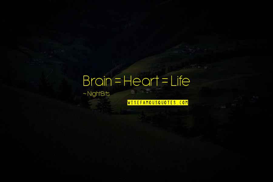 Downriver Quotes By NightBits: Brain = Heart = Life