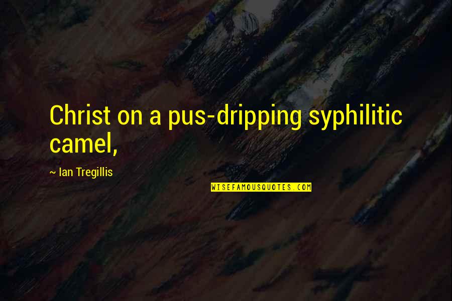 Downshift Quotes By Ian Tregillis: Christ on a pus-dripping syphilitic camel,
