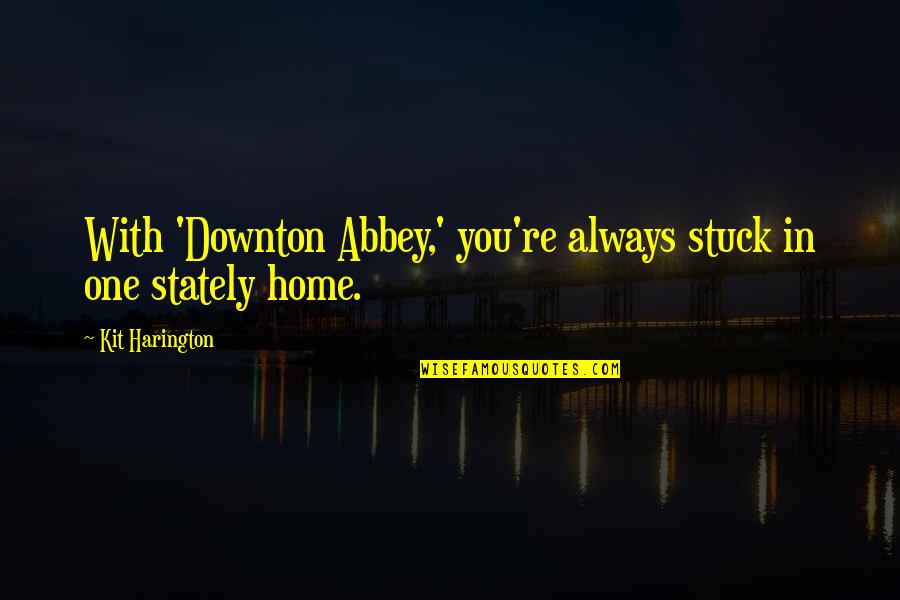 Downton Abbey Best Quotes By Kit Harington: With 'Downton Abbey,' you're always stuck in one