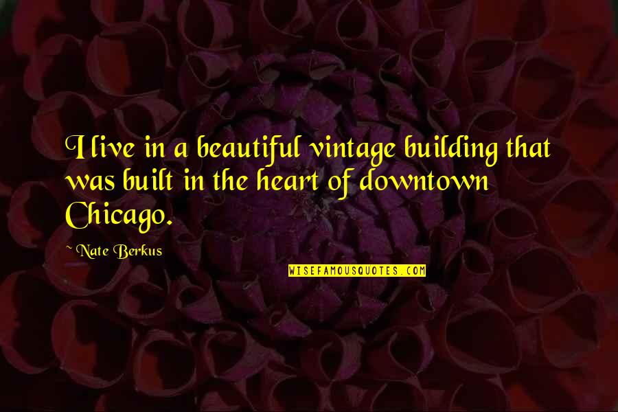 Downtown Chicago Quotes By Nate Berkus: I live in a beautiful vintage building that