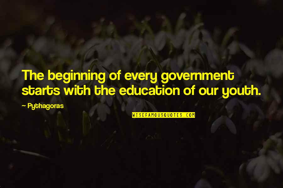 Downworlder Shadowhunter Quotes By Pythagoras: The beginning of every government starts with the