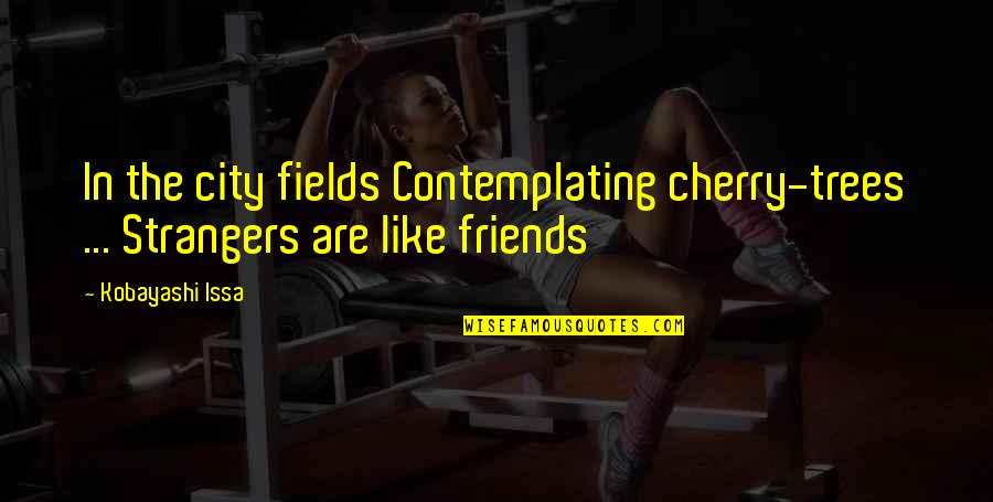 Dr Bryans Daily Motivational Quote Quotes By Kobayashi Issa: In the city fields Contemplating cherry-trees ... Strangers