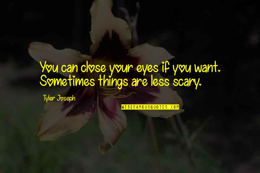 Dr Erwin Lutzer Quotes By Tyler Joseph: You can close your eyes if you want.
