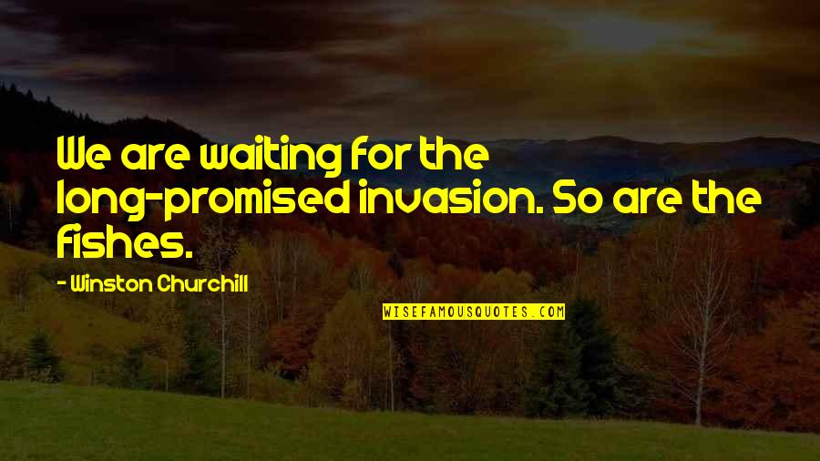 Dr G Medical Examiner Quotes By Winston Churchill: We are waiting for the long-promised invasion. So