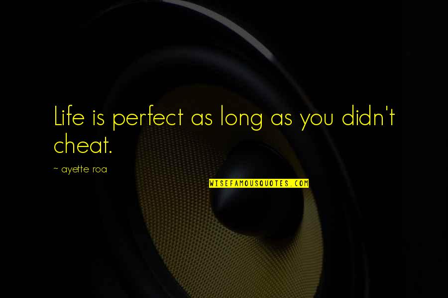 Dr Lazarus Quotes By Ayette Roa: Life is perfect as long as you didn't
