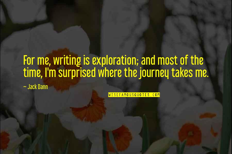 Dr Melfi Quotes By Jack Dann: For me, writing is exploration; and most of